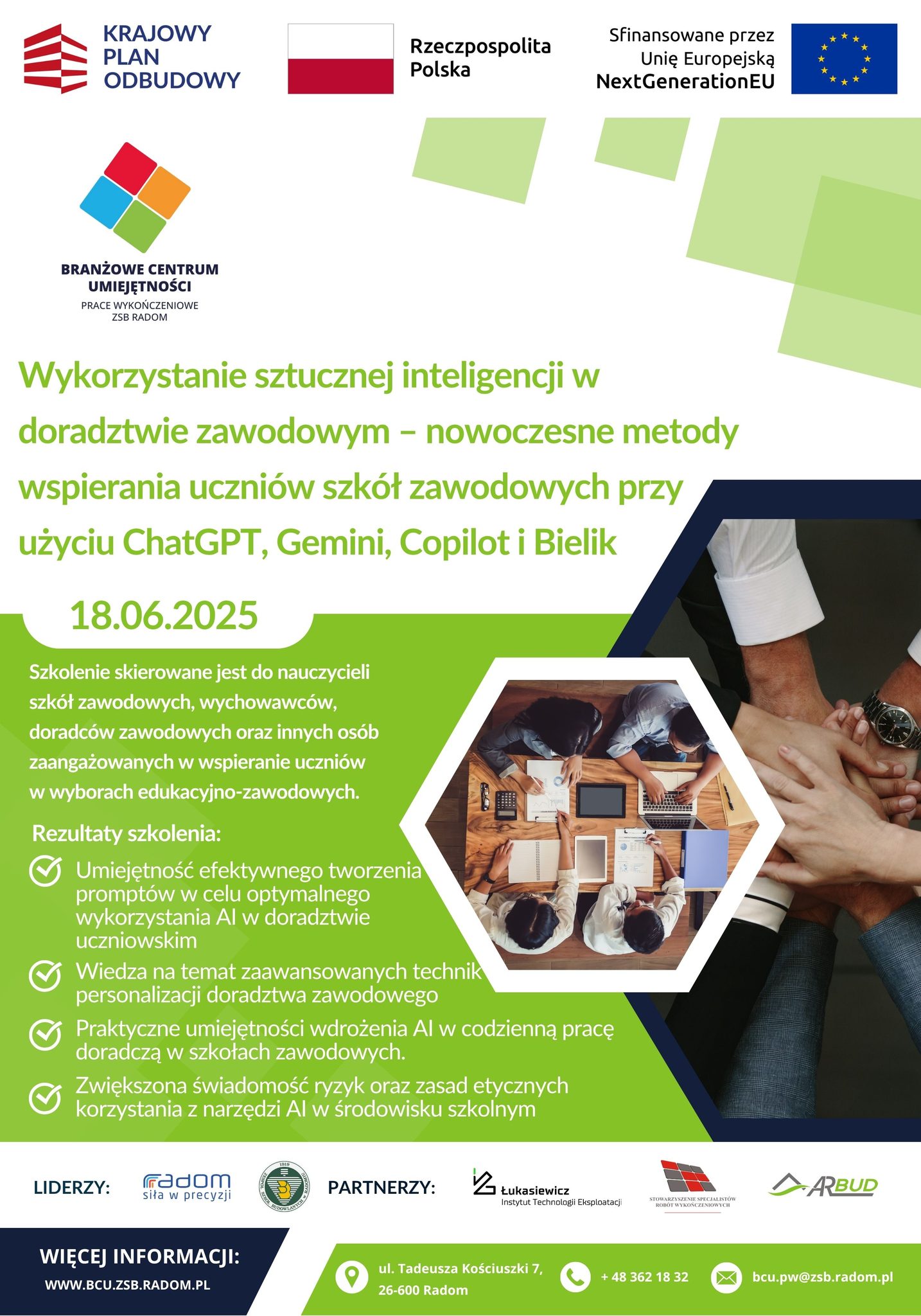 Szkolenie: „Wykorzystanie sztucznej inteligencji w doradztwie zawodowym”